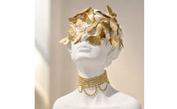 Bust with Butterfly Headpiece Resin Female Bust Sculpture Contemporary Statue with Butterflies for Interior Designers, Office, Bookshelf