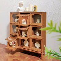 Miniature Nine-Grid Storage Cabinet Dollhouse Furniture M175