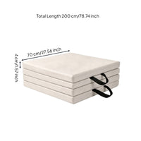 Padded Four-Fold Exercise Mat Foldable Folding Gym Mat with Handles Wipe-Clean Moisture-Resistant for Stretching