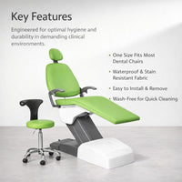 Waterproof Non-Slip PU Leather Elastic Full Covers, Seat Cover Set, 4 Pieces, Doctor Chair Covers, PU Leather Unit, Seat Covers