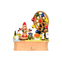 Hexagonal Ferris Wheel Music Box Wooden Craft Gift for Birthday Valentine's Day