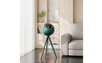 Spherical Trash Bin with Legs Modern Elevated Trash Can Raised Garbage Can with Lid Ribbed for Bathroom