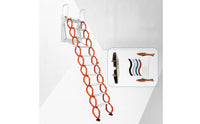Wall-Attached Attic Ladder Space-Saving Attic Ladder with Handrails Anti-Slip Wall-Attached Loft Steps for Homeowners, Builders, Garage