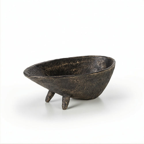Footed Fruit Tray Textured Sculptural Fruit Bowl Artful Simplicity Footed Bowl for Interior Stylists, Simplicity Seekers
