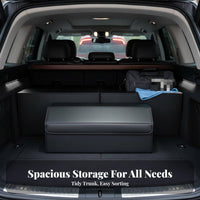 Car Trunk Storage Box Large Capacity Foldable Trunk Organizer Car Storage Compartment Storage Case Space Saving Vehicle Storage