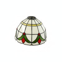 Stained Glass Lampshade Colored Glass Dome Light Shade with Metal Fitter Pendant Lamp Shade Artisan Mosaic Handcrafted Style Suitable for Dining Room Studio Lounge Home Use