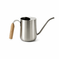 Watering Can with Wooden Handle Minimalist Vessel Compact for Windowsill