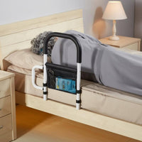 Get Up Assistance Rail Universal Fit for Most Beds Bedside Assist Handle Elderly Bed Guardrail Screwless Installation