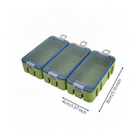 3 Pieces Compact Tackle Storage Box with Transparent Lid Portable Lure Box with Latch Closure Organized Lure Organizer Translucent for Travel