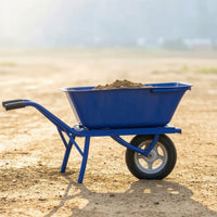 Garden Dump Cart Tilting Tipping Cart Wheelbarrow with Tipping Tub Metal Garden Trolley Manual for Gardeners, Gardens