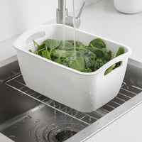 Double Layer Drain Basket Easy Draining 2 in 1 Colander Bowl Set Large Capacity