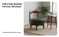 Round rotate Stool with spinerest Plush Padding Lounge Seating Easy Assembly