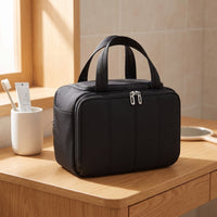 Travel Toiletry Bag Soft-Sided Toiletry Bag with Handles Structured Cosmetic Pouch with Handle for Journeyers, Weekend Trips, Hand Luggage