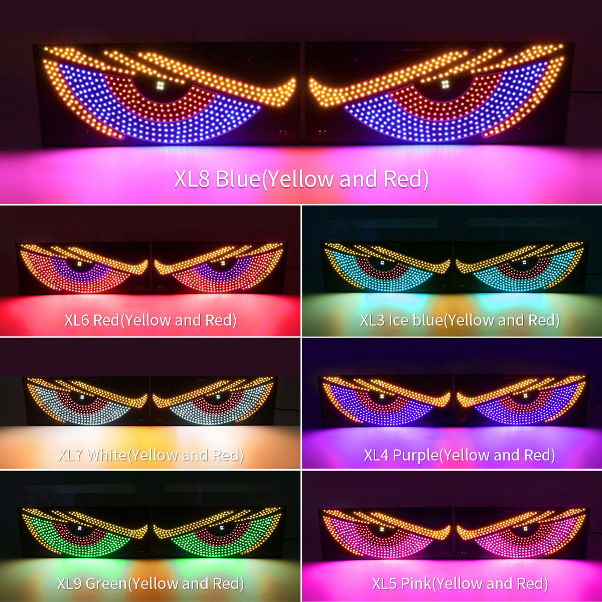 Dynamic Demon Eye USB Car Decorative LED Display Light for Windshield