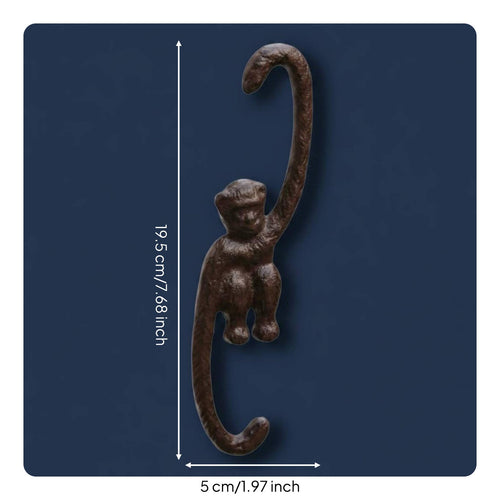 Cast Iron Monkey Hook Retro Look Monkey Plant Hook Long-Lasting for Balcony