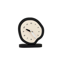 Silent Table Clock Quiet Clock with Oval Base Minimalist for Desk