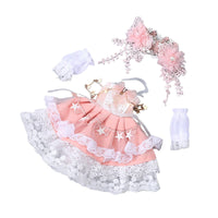 BJD Doll Dress Pastel Colors 1/6 Doll Dress Bow Detail Miniature Apparel for Display