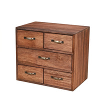 Wooden Desktop Organizer Tabletop Desktop Drawer Organizer Vintage Wooden Drawer Cabinet for Office Desk