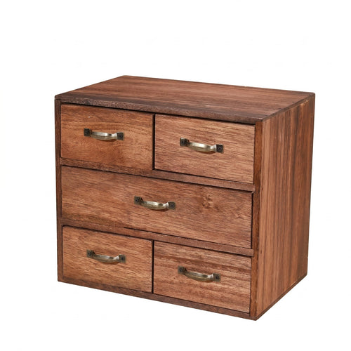 Wooden Desktop Organizer Tabletop Desktop Drawer Organizer Vintage Wooden Drawer Cabinet for Office Desk