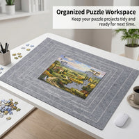 Roll Mat for Puzzles with Felt Material for Up to 3000 Pieces, Portable Space Saving Storage Solution for Adults