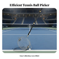 No Bending Required Telescopic Ball Retriever Adjustable Height Tennis Ball Picker Upper Portable for Gardeners, Hard Court, Lawn, Orchard