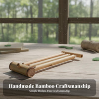 Handmade Bamboo Slide Whistle Easy to Adjust Tone Bird Sound Whistle Portable for Children, Educational, Outdoor, Party
