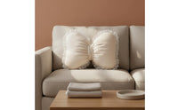Decorative Butterfly Pillow Dotted Textile Home Decor Ruffled Edges for Bedroom