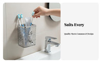 Adhesive Storage Caddy Drainage Design Wall-Mounted Utility Cup Easy to Clean