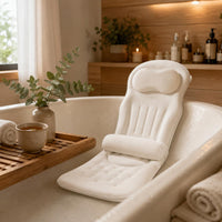 Body-Shaped Bath Cushion Contoured Tub Pad Suction Cups