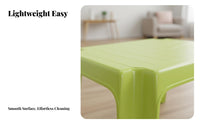 Easy to Clean Kids Plastic Table and Chair Set Long-Lasting Childrens Plastic Table Space-Saving children's Play Chair Rounded Edges for Toddlers, Preschoolers, Kindergarten, Daycare, Living Room, Classroom