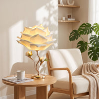 Warm Glow Lotus Lamp Tabletop Floral Lamp Decorative Ambient for Bedside, Bedroom, Desk