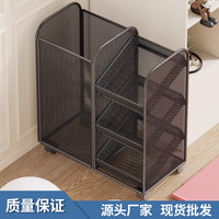 瑜伽垫收纳筐家用带轮可移动运动健身器材收纳小推车多功能置物架