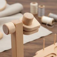 Beech Wood Embroidery Rack Hands-Unrestricted Craft Support Polished