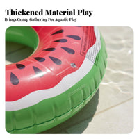 High Buoyancy Fruit Design Swim Circle Long-Lasting PVC Material Fruit Design Pool Inflatable Heavy Duty Watermelon Swim Circle Portable for Children, Adults, Beach, Water Party