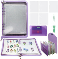A5 Reusable Sticker Collection Binder with Storage Pages, Release Paper, Zipper Bag