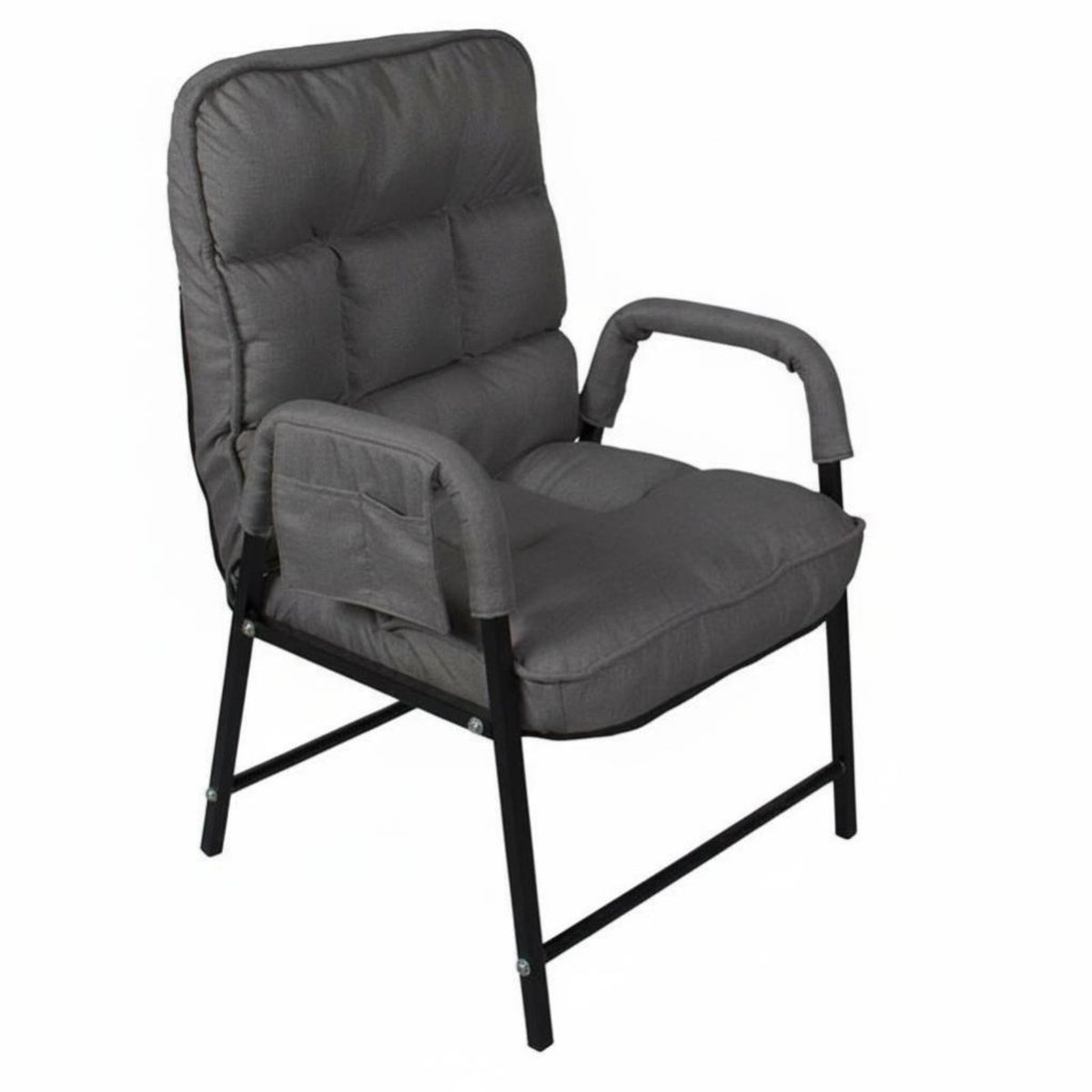 Padded Folding Recliner Ergonomic Design Lounge Chair Removable Washable Cover