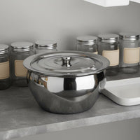 Stainless Steel Oil Basin Rust Resistant Lidded Oil Basin Easy to Clean