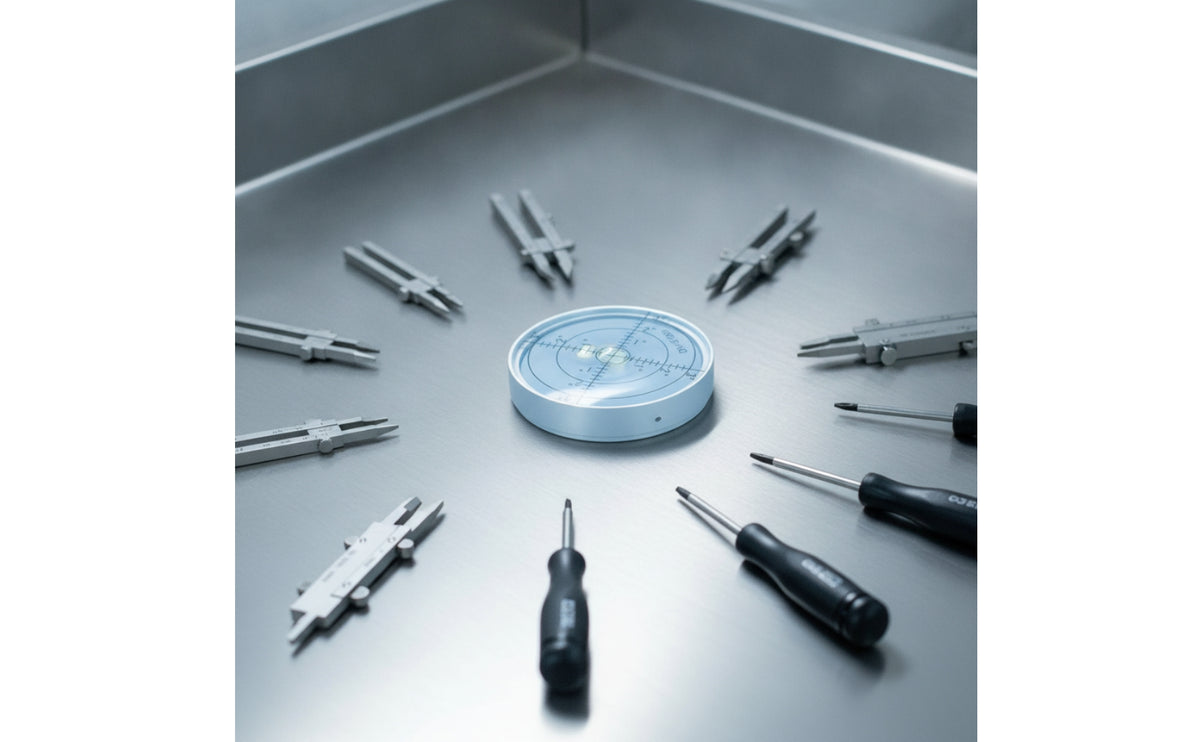 Circular Bubble Level Degree Marked Center Circle Bubble Level Luminous Layout Tool for Machinists, Handymen, Installation, Workshop