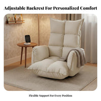 Adjustable Floor Chair Foldable Design Adjustable Padded Lounger Japanese Design Rear Support for New Mothers, Teens