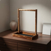Calligraphy Brush Stand Wooden Frame Brush Hanger Stand Sturdy Hook for Artists