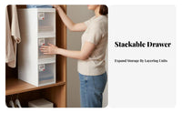 Stackable Storage Drawer sturdy Single Drawer single effortless Glide for Homeowners