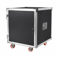 1 Rolling Amplifier Rack Cabinet Heavy-duty Audio Gear Carrier Lockable Secure Storage Reinforced Ball Corners Suitable for Djs Stage Performances KTV Studio Use