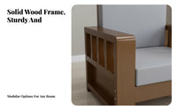 Minimalist Design New Chinese Design Couch Set Sturdy Construction Solid Wood Sofa Set High-Rebound Cushions Wooden Frame Seating Group Comfortable for Apartment Dwellers, Homeowners, Families, Home, Small Areas, Reception Area