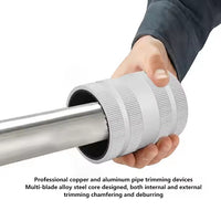 Stainless Steel Pipe Scraper Deburring Tool for Inner and Outer Edges, Aluminum and Copper Pipe Chamfering Tool