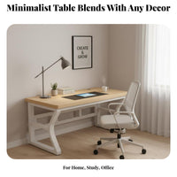 Study Desk Spacious Desktop Double Workstation Desk Sturdy Construction Home Office Workstation for Couples, Professionals, Bedroom, Game Room