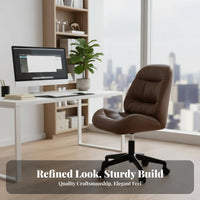 Upholstered Caster Chair Modern design Upholstered Rolling Armchair Easy Assembly