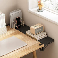 No-Drill Clamp-on Desk Extender Space-Saving Foldable Desk Extension Board Easy to Install Tray Stable for Telecommuter Workers, Students, Home Office, Small Areas, Study Corner
