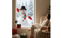 Giant Inflatable Snowman with Top Hat Easy to Inflate Christmas Inflatable Snowman Sturdy Lawn Decoration Stable for Families, Garden