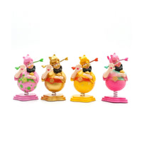 4 Pieces Deity Figurine with Spring Decorative Car Ornament Whimsical
