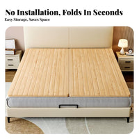 Foldable Slatted Support Firms up Soft Mattresses Bed Base Easy Assembly Mattress Foundation for Students, Apartment Dwellers, Dorm Room
